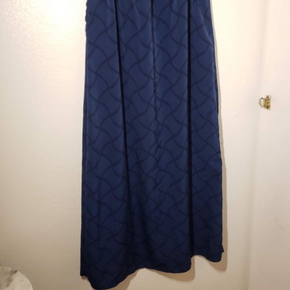 NEW Women's long Sleeveless polo Dress Maxi Size Small  Blue Black S Geometric - Picture 6 of 10